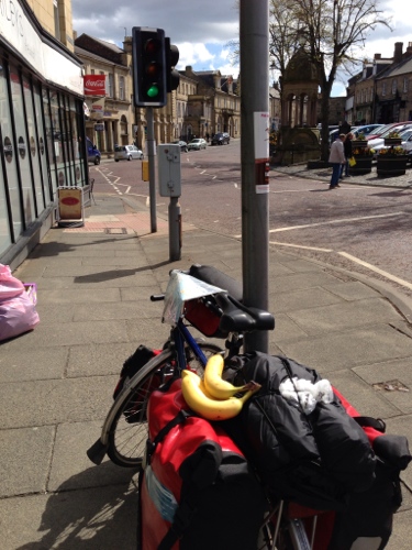 Bike with banana attachment